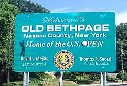 Entry sign into Old Bethpage