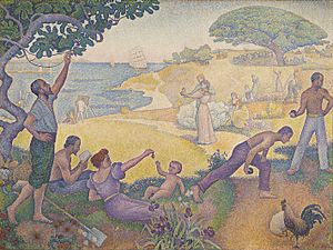 Paul Signac, 1893-95, Au temps d’harmonie, oil on canvas, 310 x 410 cm