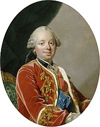 Portrait painting of Étienne François de Choiseul (1719-1785) Duke of Choiseul by Louis Michel van Loo (Versailles)