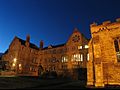 Stamford School - illuminated at night