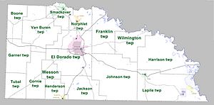 Union County Arkansas 2010 Township Map large