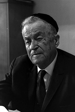 Agnon in his home in Jerusalem in 1966