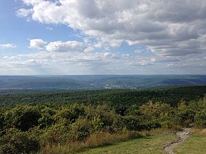 2014-08-28 16 34 04 View northwest from the north corner of the base of High Point Monument in High Point State Park, New Jersey