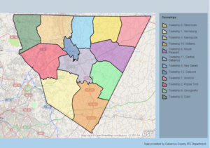 2014 Cabarrus County Township Map