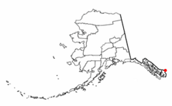 Location of Hyder, Alaska.