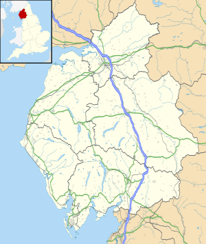 Map showing the location of Solway Moss