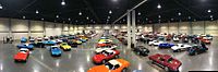 Exhibit Hall Filled with Cars