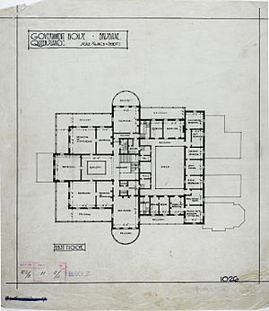 First Floor Plan of Government House, Brisbane, c 1940