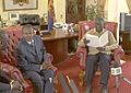 Général Embalo chez l'ancien président du Ghana John Kufuor