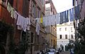 Italian hanging laundry