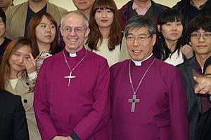 Justin Welby and Kim Geun-Sang at Seoul Cathedral