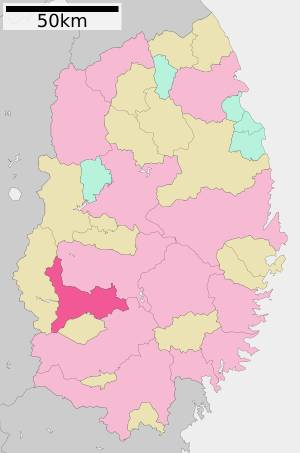 Location of Kitakami in Iwate Prefecture