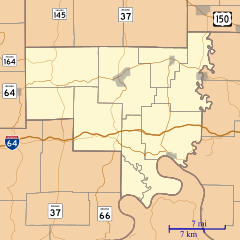 Eckerty, Indiana is located in Crawford County, Indiana