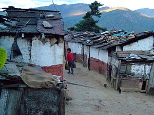 Nepali slum in Bhutan