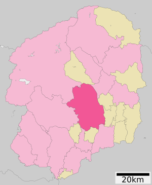 Location of Utsunomiya in Tochigi Prefecture