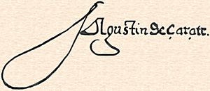 Agustín de Zárate (signature)