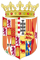 Coat of Arms of Germanie of Foix as Queen Consort of Aragon Sicily and Naples