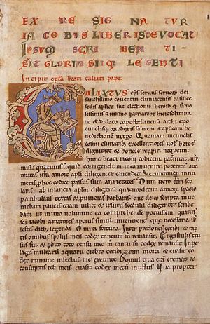 Codex Calixtinus. Inicio del prólogo