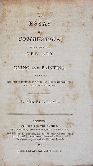 Elizabeth Fulhame title page London 1794 CHF