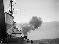 HMS Ajax bombardment