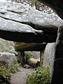 Inside the remains of the burial chamber, Mane Braz, Brittany