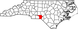 Map of North Carolina highlighting Richmond County