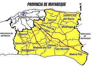 Mayabeque mapa