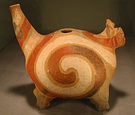 Mississippian Underwater Panther ceramic