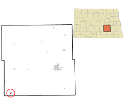 Location of Streeter, North Dakota