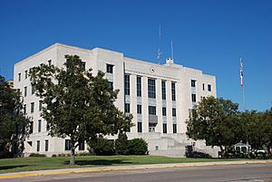 The Brazoria County Courthouse, located in Angleton