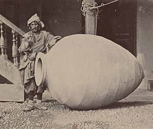 Barry (capitaine). F. 25. Grand vase, pour la conservation du vin en Kacheti Géorgie. Mission scientifique de Mr Ernest Chantre. 1881