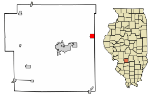 Location of Mulberry Grove in Bond County and Illinois