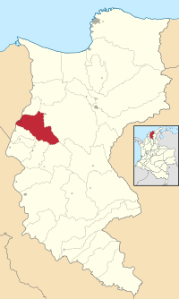 Location of the municipality and town of El Piñón in the Department of Magdalena.