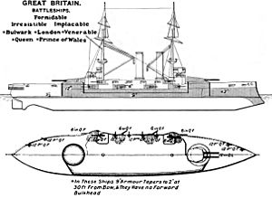 Formidable class battleship diagrams Brasseys 1906