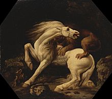 George Stubbs - Horse Attacked by a Lion (Episode C) - Google Art Project