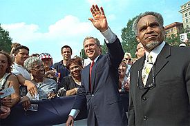 George W. Bush and John Street Philadelphia July 4 2001