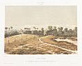 Gezicht op de synagoge en het kerkhof vanaf het Cordonpad gezien Gezigten uit Neerland's West-Indien (serietitel), RP-P-1909-1780