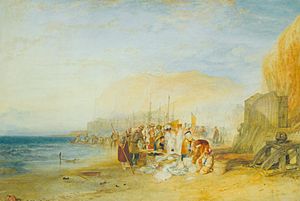 JMW Turner's watercolour, 'Fishmarket on the Sands, Early Morning 1824'
