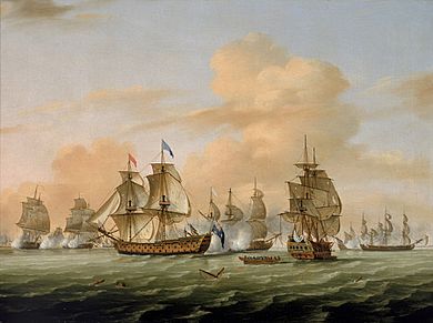 La bataille de Lagos en 1759 vue par le peintre Thomas Luny