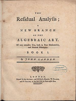 Landen, John – The residual analysis, 1764 – BEIC 722288