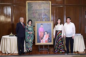 Mahathir Mohamad, Rodrigo Duterte and their spouses