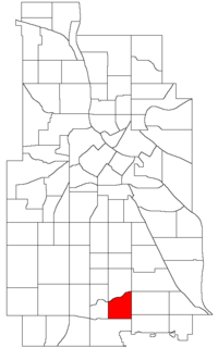 Location of Hale within the U.S. city of Minneapolis