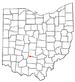 Location of Clarksburg, Ohio