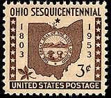 Ohio statehood 1953 U.S. stamp.1