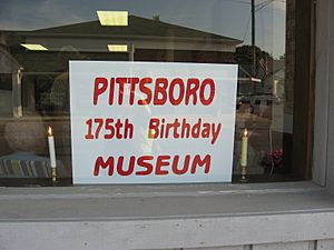 Pittsboro 175th Birthday Museum, front window (Pittsboro, Indiana - 2009)
