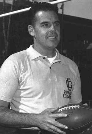 A photo of Otto Graham in 1959 while serving as football coach at the U.S. Coast Guard Academy.