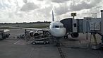 An airplane being prepared for takeoff, Jacksonville International Airport.jpg