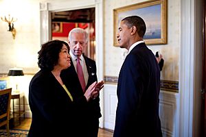Barack Obama & Joe Biden with Sonia Sotamayor