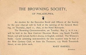 Browning Society election invitation