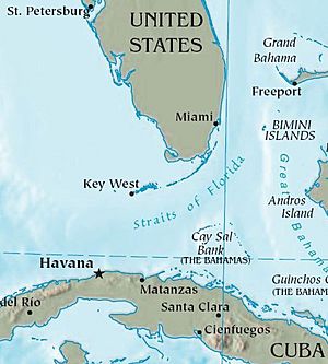 Cuba-Florida map